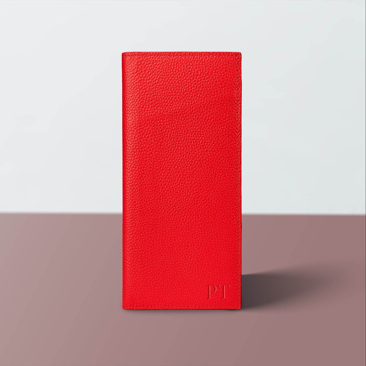 Personalised Leather Travel Wallet Red | Olivia&Co