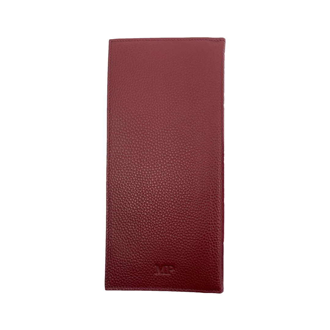 Personalised Leather Travel Wallet Red | Olivia&Co