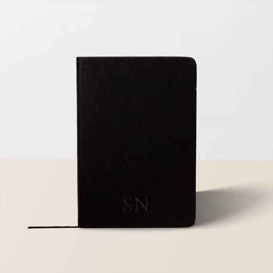 Mon Purse Small Saffiano Notebook in Black | Olivia&Co