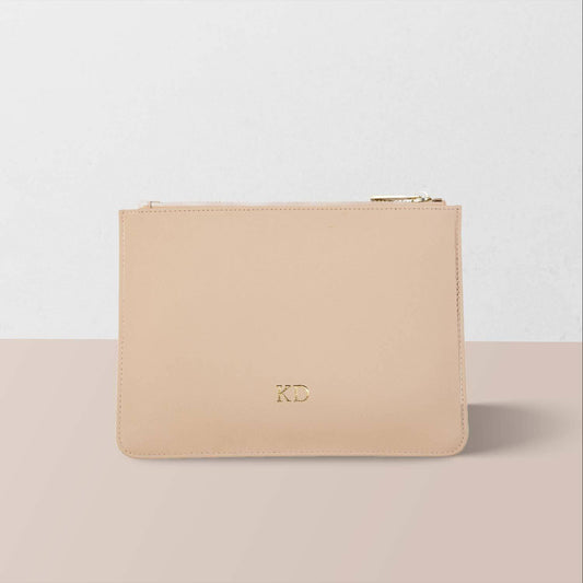 Personalised Pouch Saffiano Leather Australia | Olivia&Co