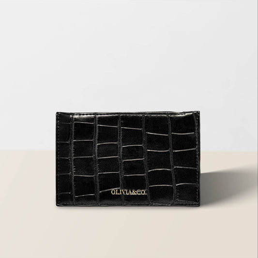 Pouch in Black Saffiano Leather
