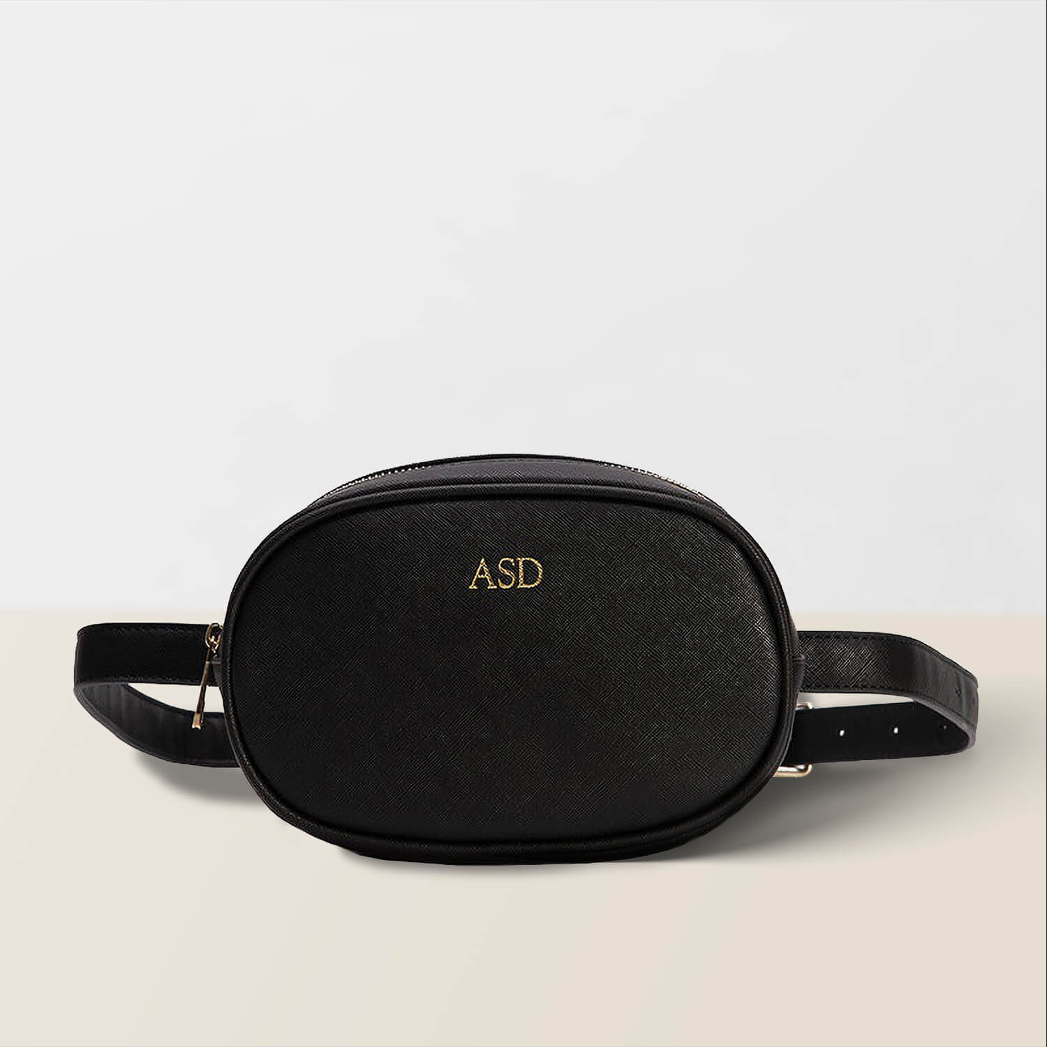 Personalised Waist Bag in Black Vegan Leather Australia