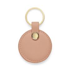 Personalised Round Leather Keyring | Olivia&Co