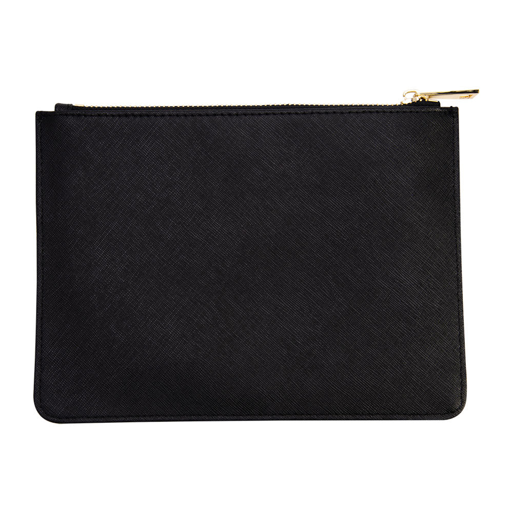 Pouch in Black Saffiano Leather