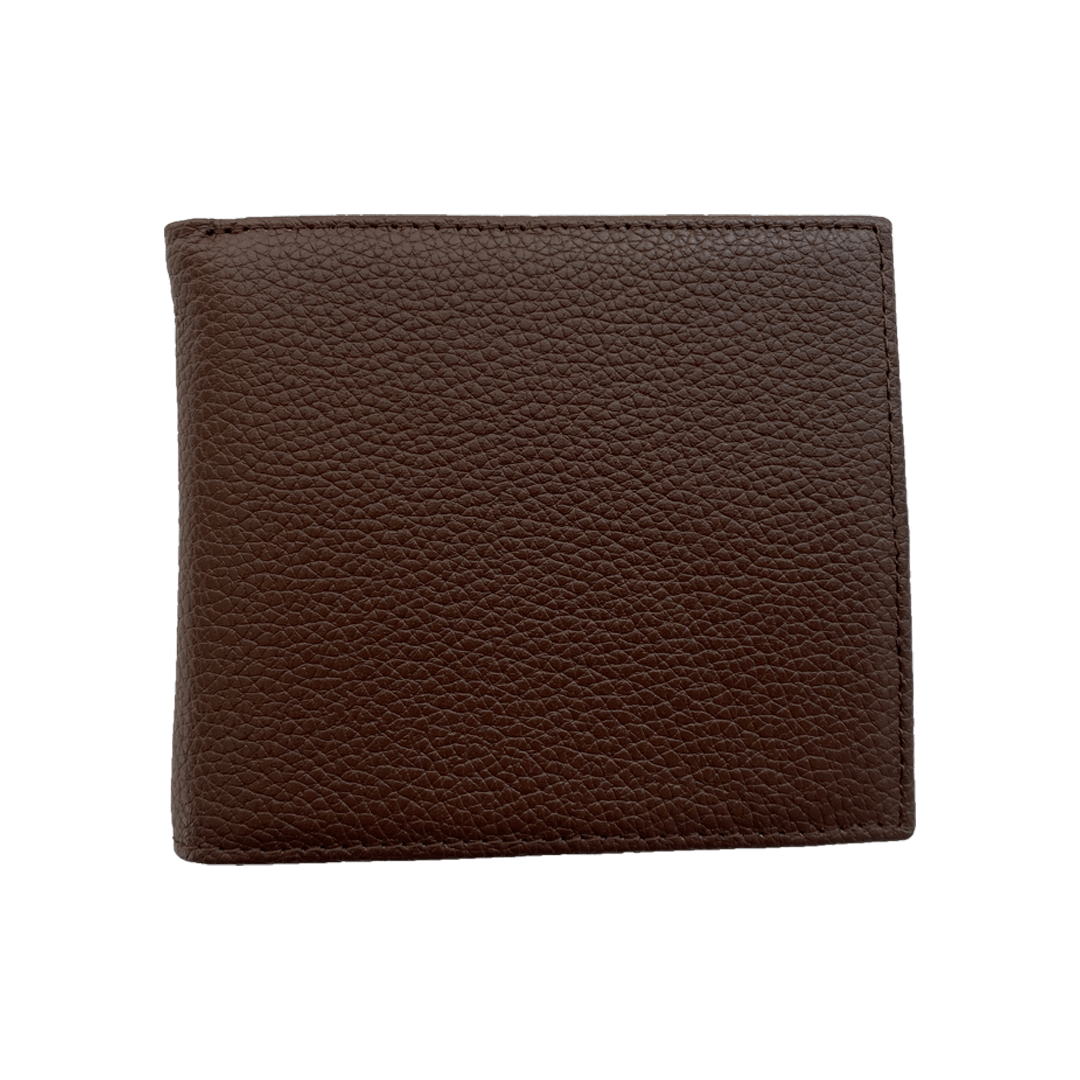 Mon Purse Men's Pebbled Convertable Wallet in Dark Brown