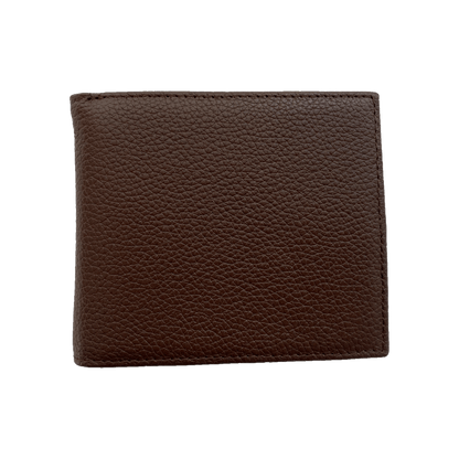 Mon Purse Men's Pebbled Convertable Wallet in Dark Brown