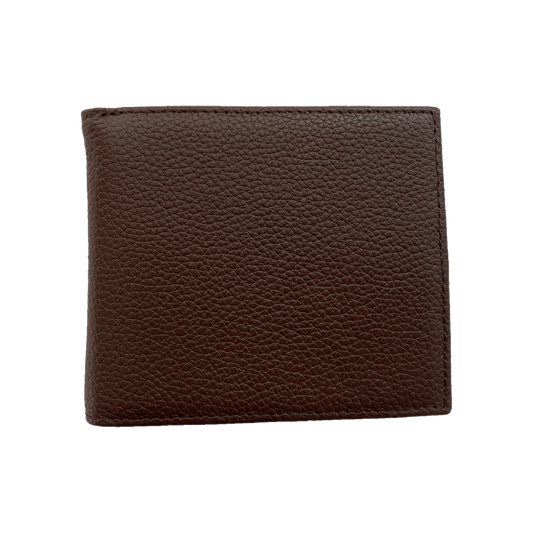 Mon Purse Men's Pebbled Convertable Wallet in Dark Brown