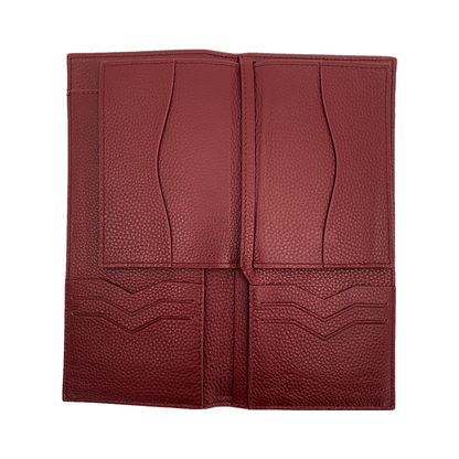 Personalised Leather Travel Wallet Red | Olivia&Co
