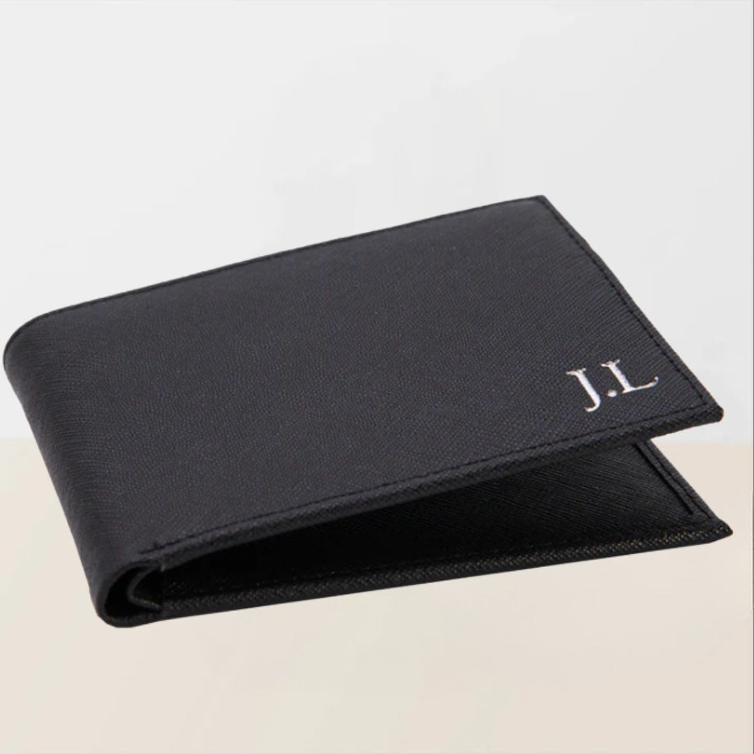 Men's Wallet in Black Saffiano Leather