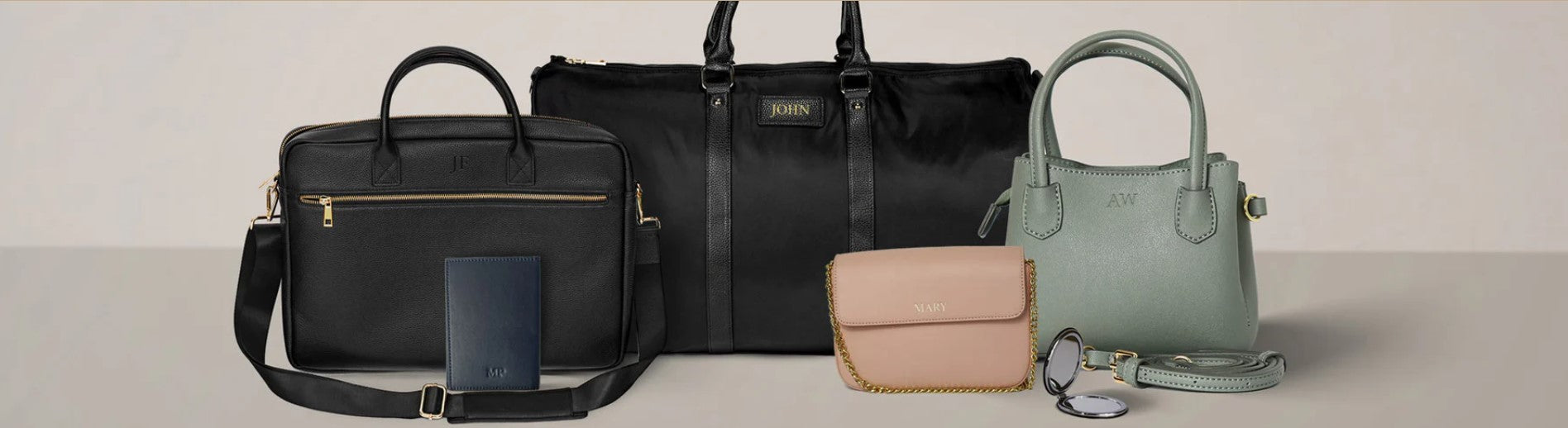 Personalised leather bags, wallets & gifts, monogrammed in Australia. 