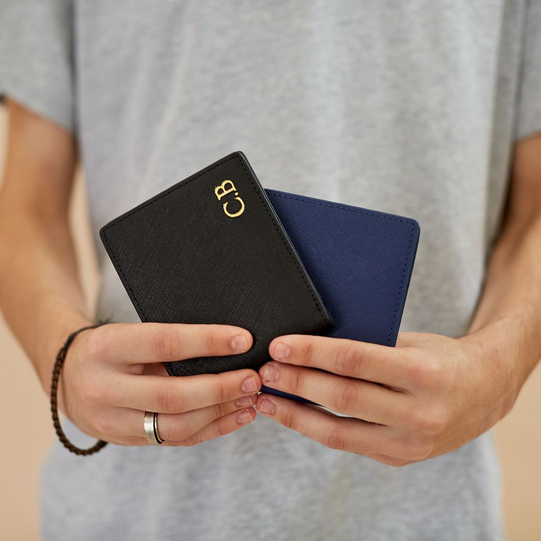 Men's Wallet in Black Saffiano Leather