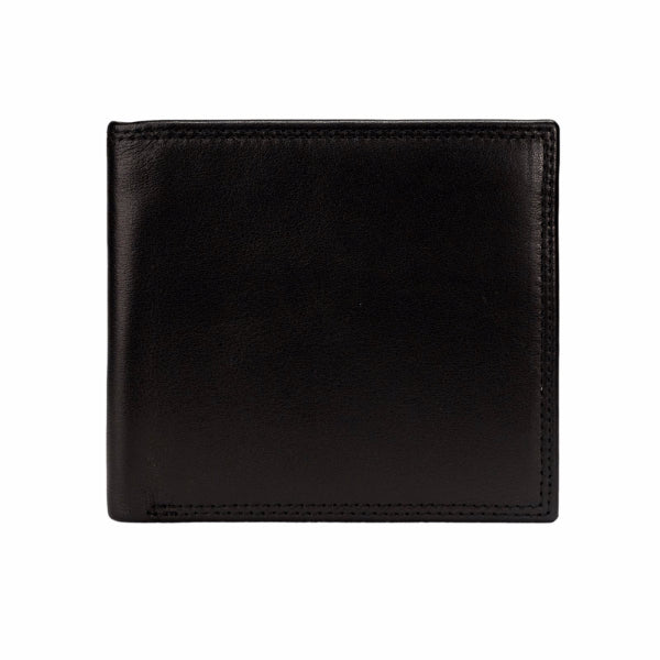 Mon Purse Smooth Mens Bifold Wallet in Black