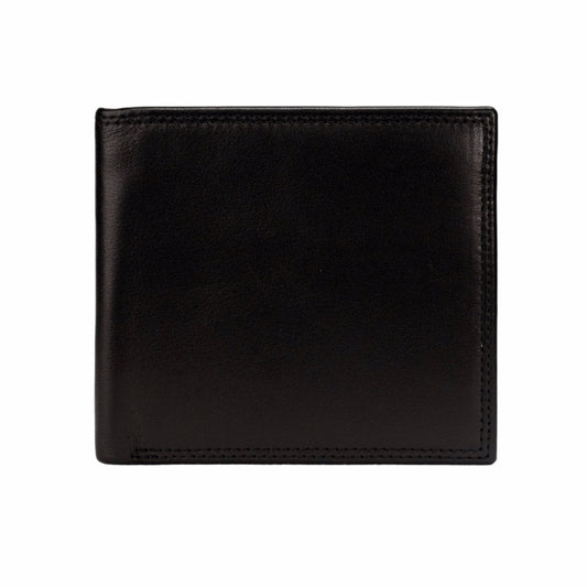 Mon Purse Smooth Mens Bifold Wallet in Black