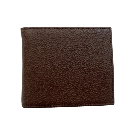 Mon Purse Men's Pebbled Convertable Wallet in Dark Brown