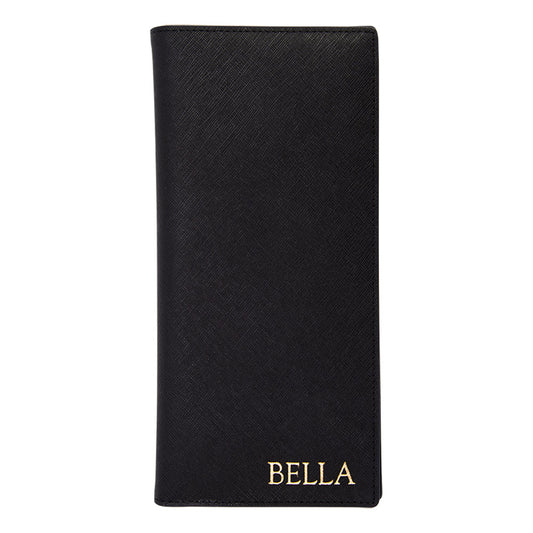 Jetsetter Long Passport Holder in Black