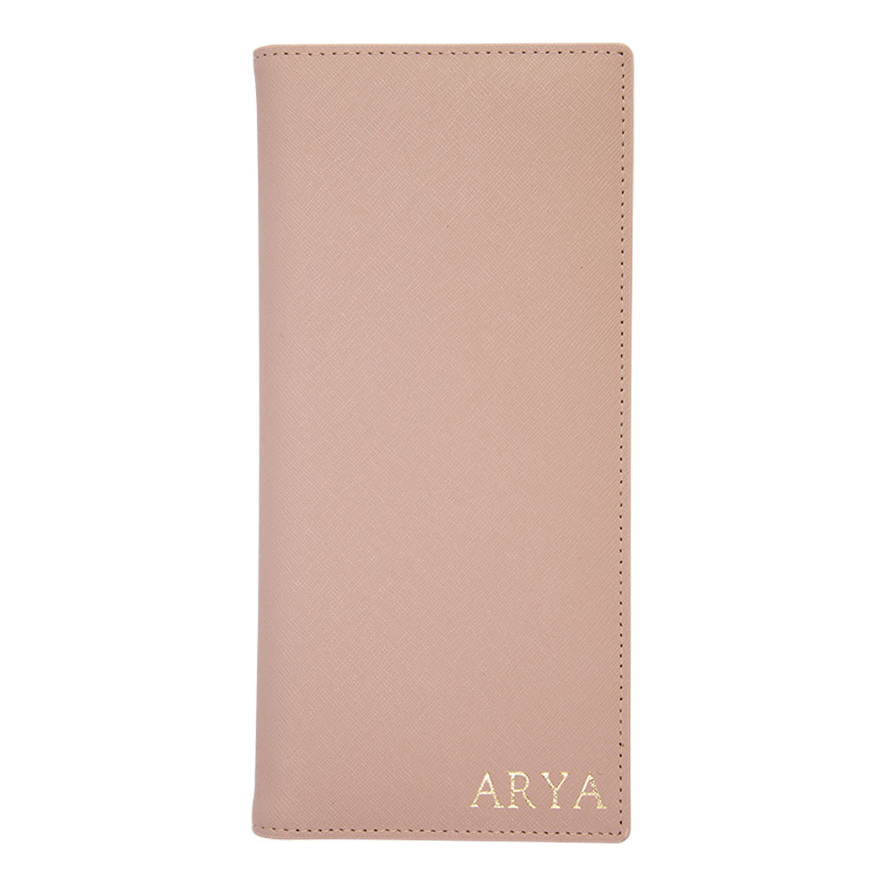 Taupe Personalised Passport Holder