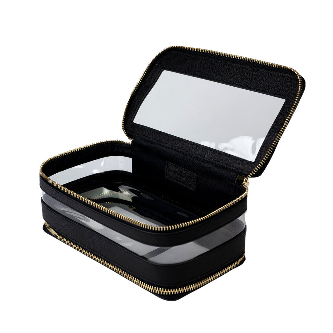 Make Me Blush Cosmetics Case in Black