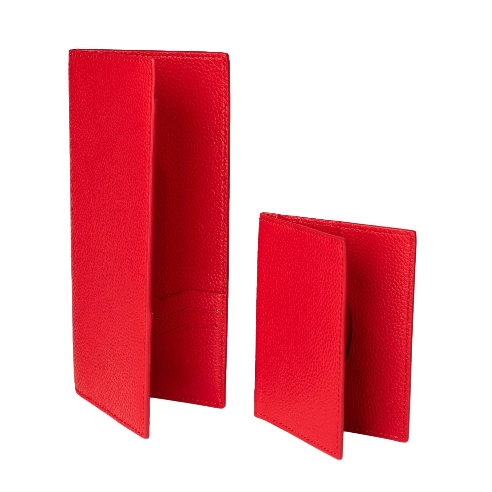 Personalised Leather Travel Wallet Red Olivia&Co